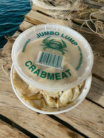 Fresh Jumbo Lump Domestic Crab Meat (Never Frozen). 