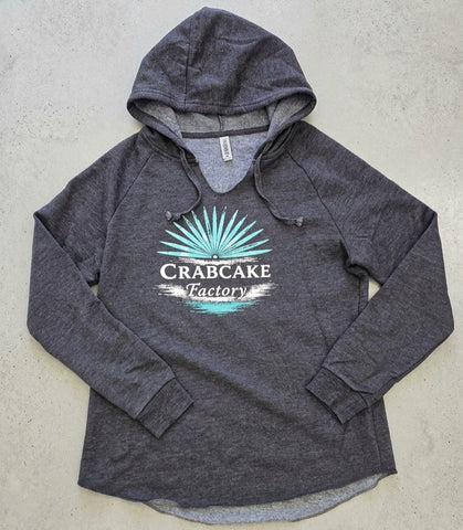 Crabcake Factory Hoodie - Grey Ladies