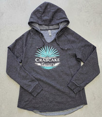 Crabcake Factory Hoodie - Grey Ladies