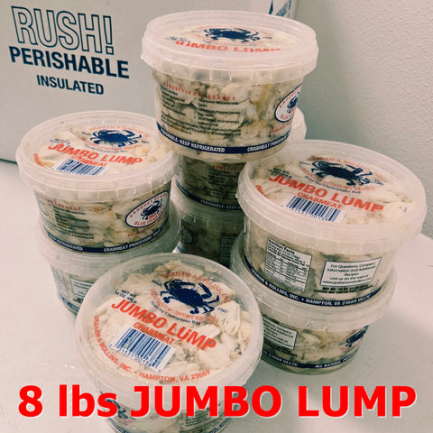 Crab Meat - 8 lbs JUMBO LUMP