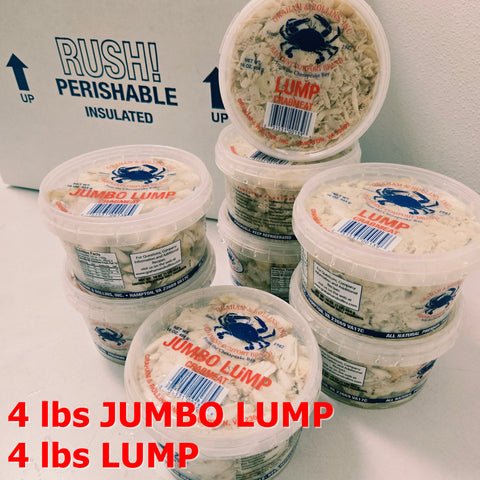 Crab Meat - 4 lbs JUMBO & 4 lbs LUMP